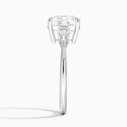 1.60 Carat Princess Halo Design Solitaire Lab Diamond Ring 18K - Florina 