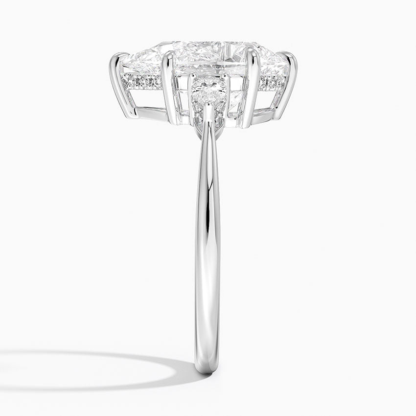 1.60 Carat Princess Halo Design Solitaire Lab Diamond Ring 18K - Florina 