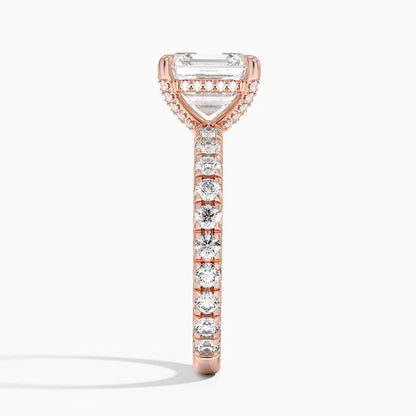 1.60 Carat Princess Halo Design Solitaire Lab Diamond Ring 18K - Florina 
