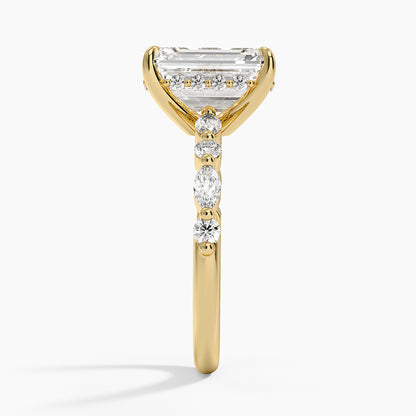 1.60 Carat Princess Halo Design Solitaire Lab Diamond Ring 18K - Florina 