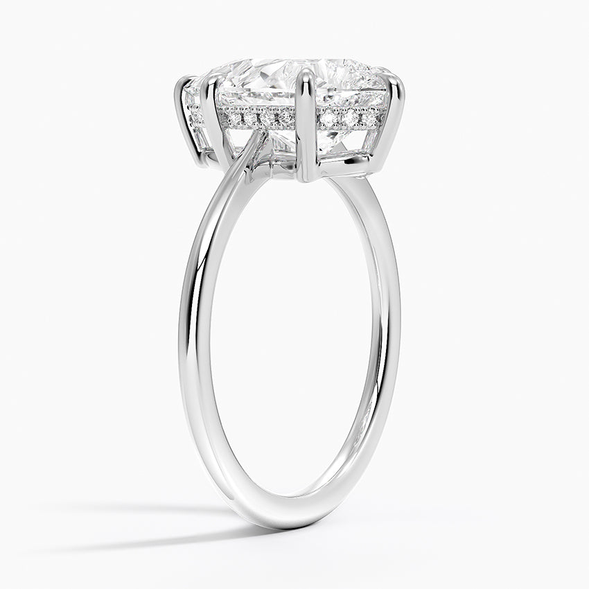 3.10 Damla Kesim Hidden Halo Tasarım Tektaş Laboratuvar Pırlanta Yüzük - Tilora