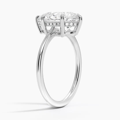 3.10 Damla Kesim Hidden Halo Tasarım Tektaş Laboratuvar Pırlanta Yüzük - Tilora