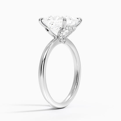 3.15 Prenses Kesim Hidden Halo Tasarım Tektaş Laboratuvar Pırlanta Yüzük - Vilora