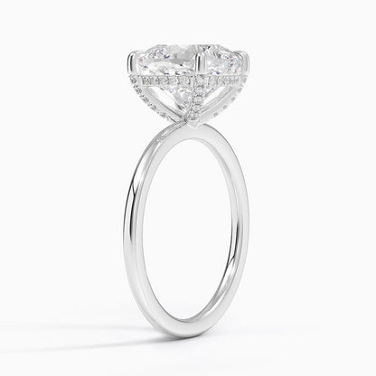 1.60 Carat Princess Halo Design Solitaire Lab Diamond Ring 18K - Florina 