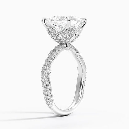 3.75 Prenses Kesim Hidden Halo Tasarım Tektaş Laboratuvar Pırlanta Yüzük - Filara