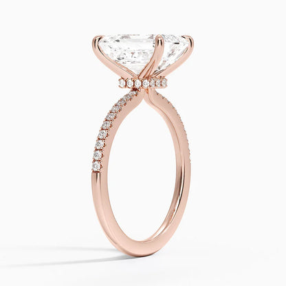 1.60 Carat Princess Halo Design Solitaire Lab Diamond Ring 18K - Florina 