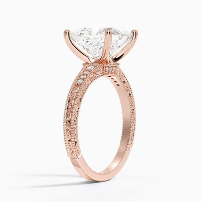 3.15 Prenses Kesim Hidden Halo Tasarım Tektaş Laboratuvar Pırlanta Yüzük - Silora