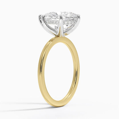 3.10 Karat Damla Kesim Hidden Halo Tasarım Tektaş Laboratuvar Pırlanta Yüzük 18K  - Elora - Bold Diamonds