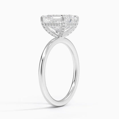 1.60 Carat Princess Halo Design Solitaire Lab Diamond Ring 18K - Florina 
