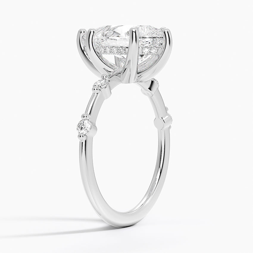 3.20 Damla Kesim Hidden Halo Tasarım Tektaş Laboratuvar Pırlanta Yüzük - Zelora