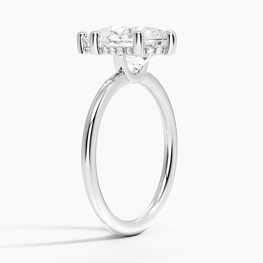 3.10 Damla Kesim Hidden Halo Tasarım Tektaş Laboratuvar Pırlanta Yüzük - Melara