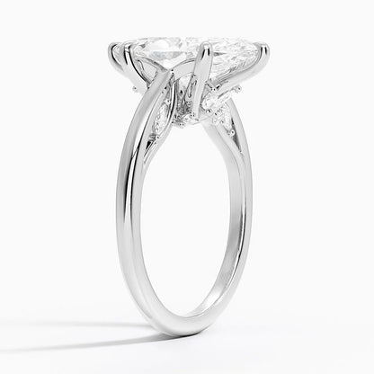 3.30 Marquise Kesim Hidden Halo Tasarım Tektaş Laboratuvar Pırlanta Yüzük - Dalara