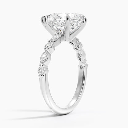 1.60 Carat Princess Halo Design Solitaire Lab Diamond Ring 18K - Florina 