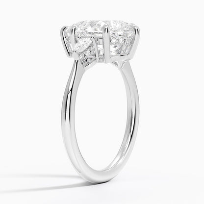 1.60 Carat Princess Halo Design Solitaire Lab Diamond Ring 18K - Florina 