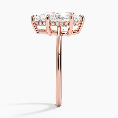 3.10 Damla Kesim Hidden Halo Tasarım Tektaş Laboratuvar Pırlanta Yüzük - Tilora