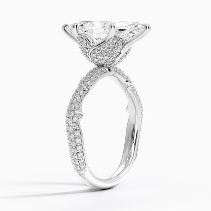 3.75 Marquise Kesim Hidden Halo Tasarım Tektaş Laboratuvar Pırlanta Yüzük - Filara