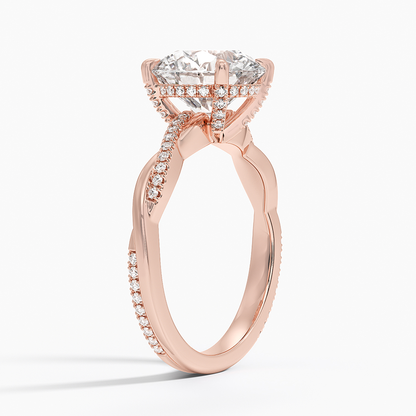 1.60 Carat Princess Halo Design Solitaire Lab Diamond Ring 18K - Florina 