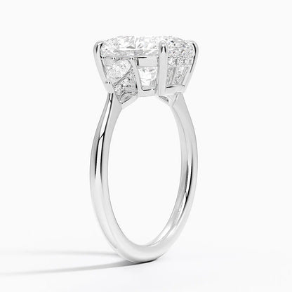 1.60 Carat Princess Halo Design Solitaire Lab Diamond Ring 18K - Florina 