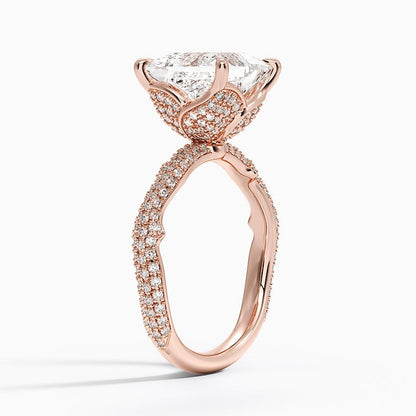 3.75 Prenses Kesim Hidden Halo Tasarım Tektaş Laboratuvar Pırlanta Yüzük - Filara