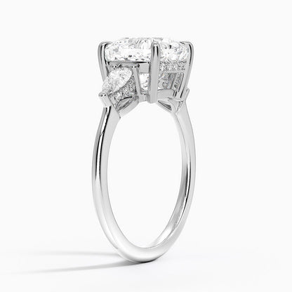 3.50 Cushion Kesim Hidden Halo Tasarım Tektaş Laboratuvar Pırlanta Yüzük - Nilora