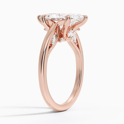 3.30 Marquise Kesim Hidden Halo Tasarım Tektaş Laboratuvar Pırlanta Yüzük - Dalara