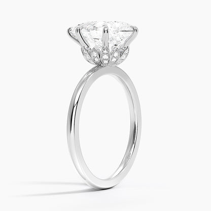 1.60 Carat Princess Halo Design Solitaire Lab Diamond Ring 18K - Florina 