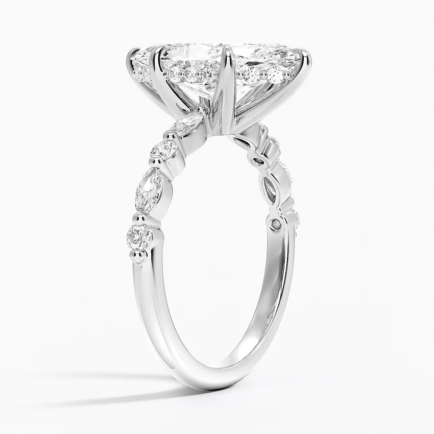 1.60 Carat Princess Halo Design Solitaire Lab Diamond Ring 18K - Florina 