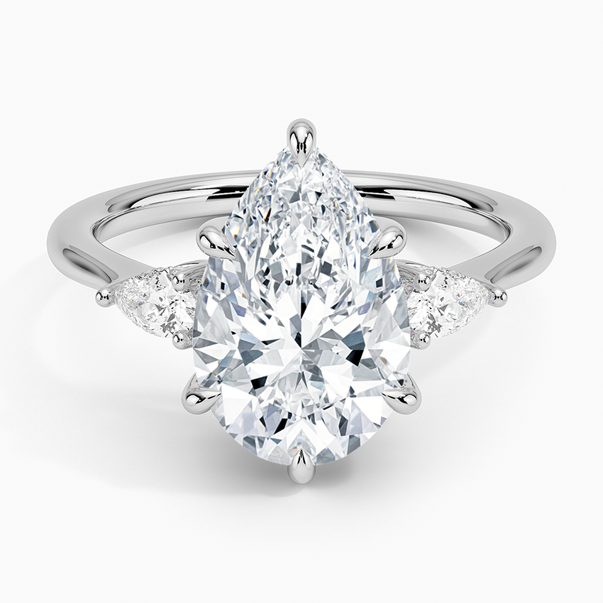 1.60 Carat Princess Halo Design Solitaire Lab Diamond Ring 18K - Florina 