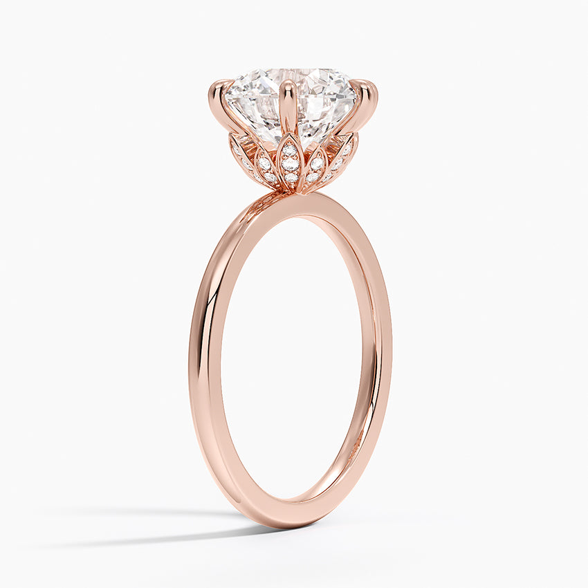 Altı Tırnak 3.15 Karat Hidden Halo Tasarım Tektaş Laboratuvar Pırlanta Yüzük - Delora - Bold Diamonds