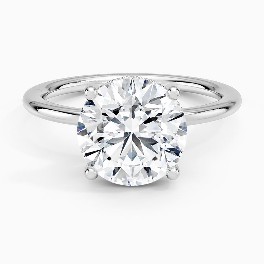 3.10 Hidden Halo Tasarım Tektaş Laboratuvar Pırlanta Yüzük - Melara