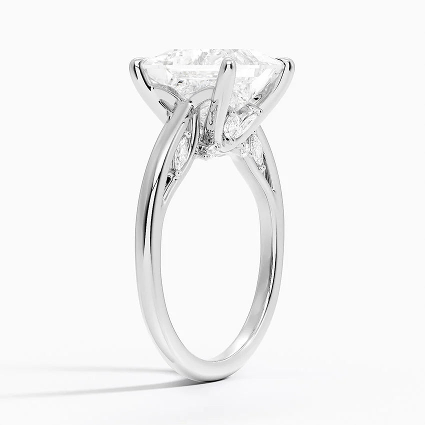 3.30 Princess Kesim Hidden Halo Tasarım Tektaş Laboratuvar Pırlanta Yüzük - Dalara