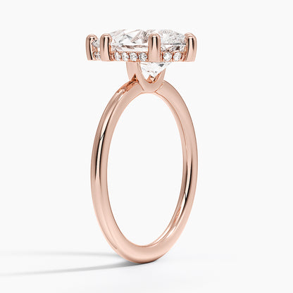 3.10 Damla Kesim Hidden Halo Tasarım Tektaş Laboratuvar Pırlanta Yüzük - Melara