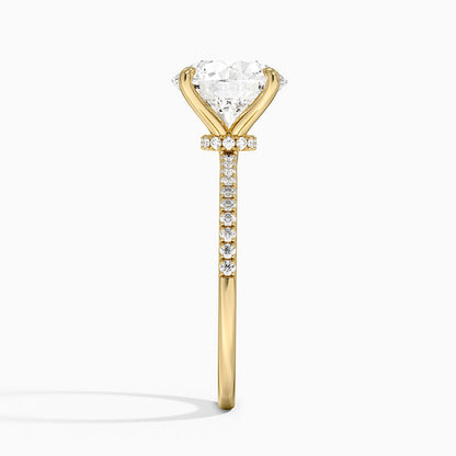 1.60 Carat Princess Halo Design Solitaire Lab Diamond Ring 18K - Florina 