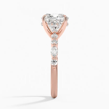 1.60 Carat Princess Halo Design Solitaire Lab Diamond Ring 18K - Florina 