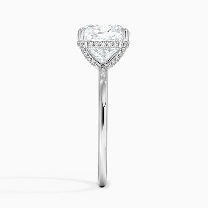 1.60 Carat Princess Halo Design Solitaire Lab Diamond Ring 18K - Florina 