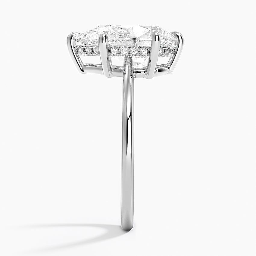 3.10 Damla Kesim Hidden Halo Tasarım Tektaş Laboratuvar Pırlanta Yüzük - Tilora