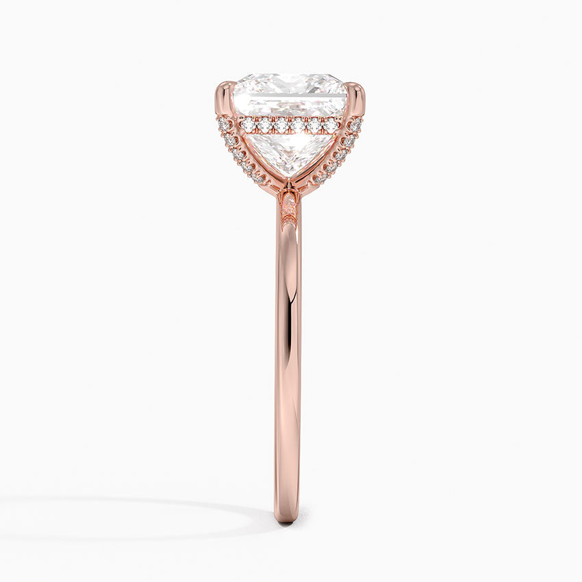 1.60 Carat Princess Halo Design Solitaire Lab Diamond Ring 18K - Florina 