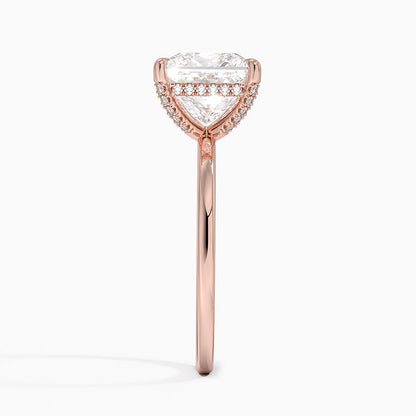 1.60 Carat Princess Halo Design Solitaire Lab Diamond Ring 18K - Florina 