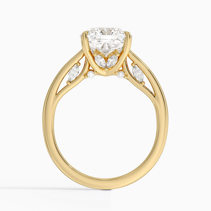 3.30 Cushion Kesim Hidden Halo Tasarım Tektaş Laboratuvar Pırlanta Yüzük - Dalara