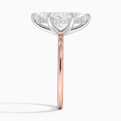 3.10 Karat Marquise Kesim Hidden Halo Tasarım Tektaş Laboratuvar Pırlanta Yüzük 18K  - Elora - Bold Diamonds