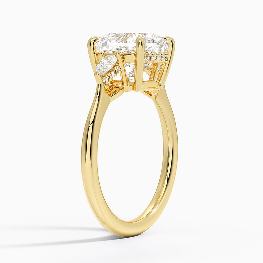 1.60 Carat Princess Halo Design Solitaire Lab Diamond Ring 18K - Florina 