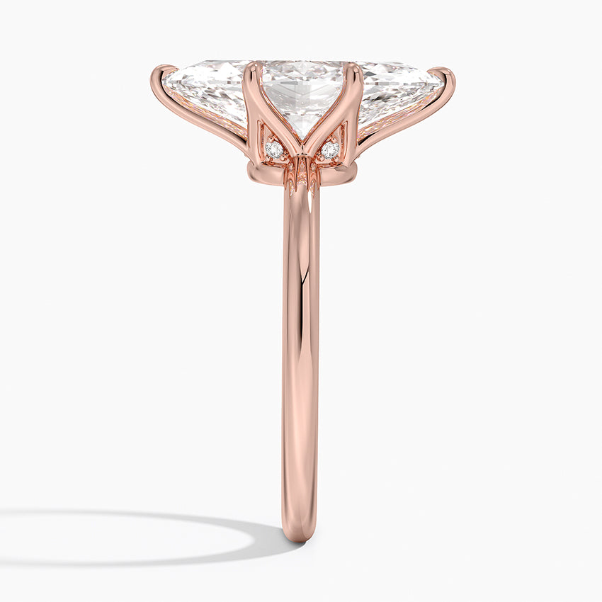 3.10 Marquise Kesim Hidden Halo Tasarım Tektaş Laboratuvar Pırlanta Yüzük - Eylora