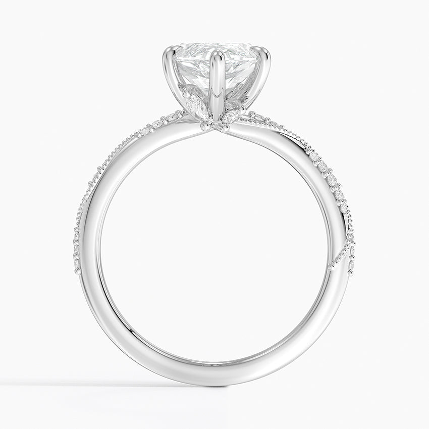 3.25 Karat Marquise Kesim Hidden Halo Tasarım Tektaş Laboratuvar Pırlanta Yüzük 18K  - Melora