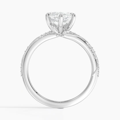 3.25 Karat Marquise Kesim Hidden Halo Tasarım Tektaş Laboratuvar Pırlanta Yüzük 18K  - Melora
