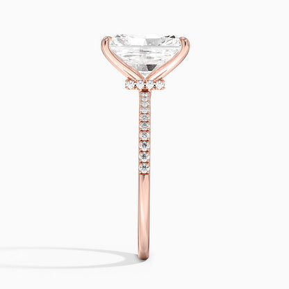 1.60 Carat Princess Halo Design Solitaire Lab Diamond Ring 18K - Florina 