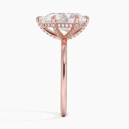 1.60 Carat Princess Halo Design Solitaire Lab Diamond Ring 18K - Florina 