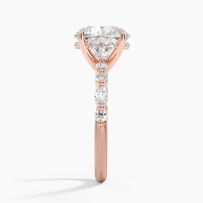 1.60 Carat Princess Halo Design Solitaire Lab Diamond Ring 18K - Florina 
