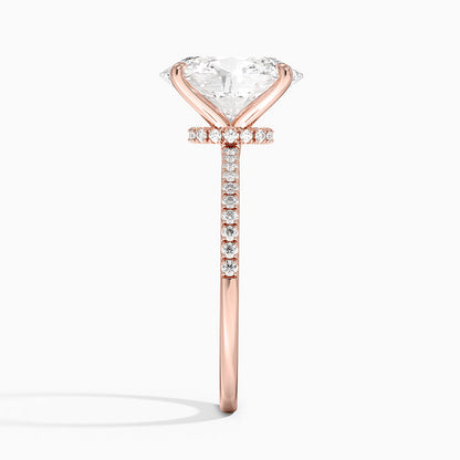 1.60 Carat Princess Halo Design Solitaire Lab Diamond Ring 18K - Florina 