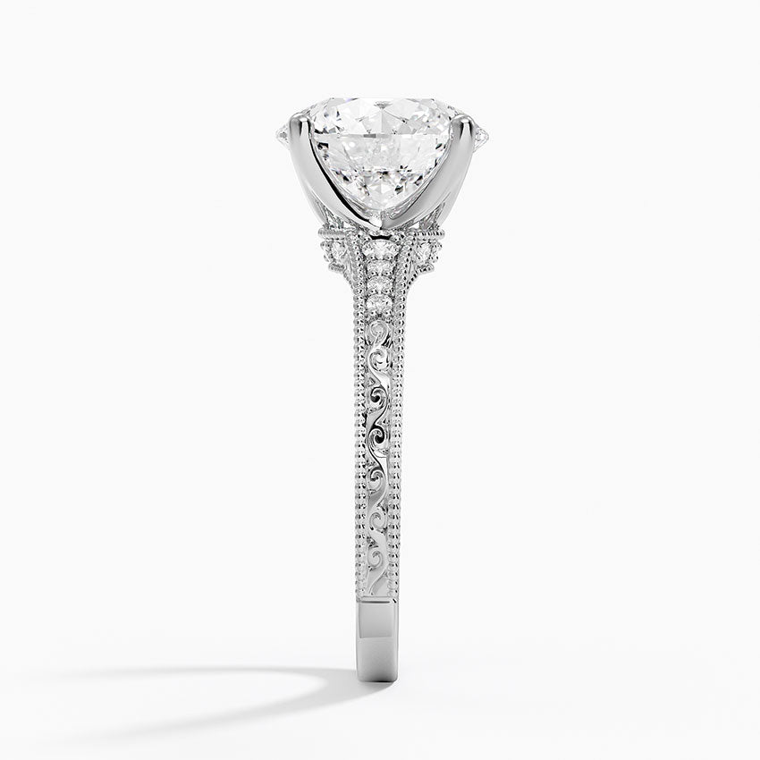 3.15 Karat Yuvarlak Kesim Hidden Halo Tasarım Tektaş Laboratuvar Pırlanta Yüzük - Venice - Bold Diamonds