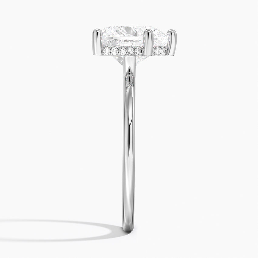 3.10 Kalp Kesim Hidden Halo Tasarım Tektaş Laboratuvar Pırlanta Yüzük - Melara